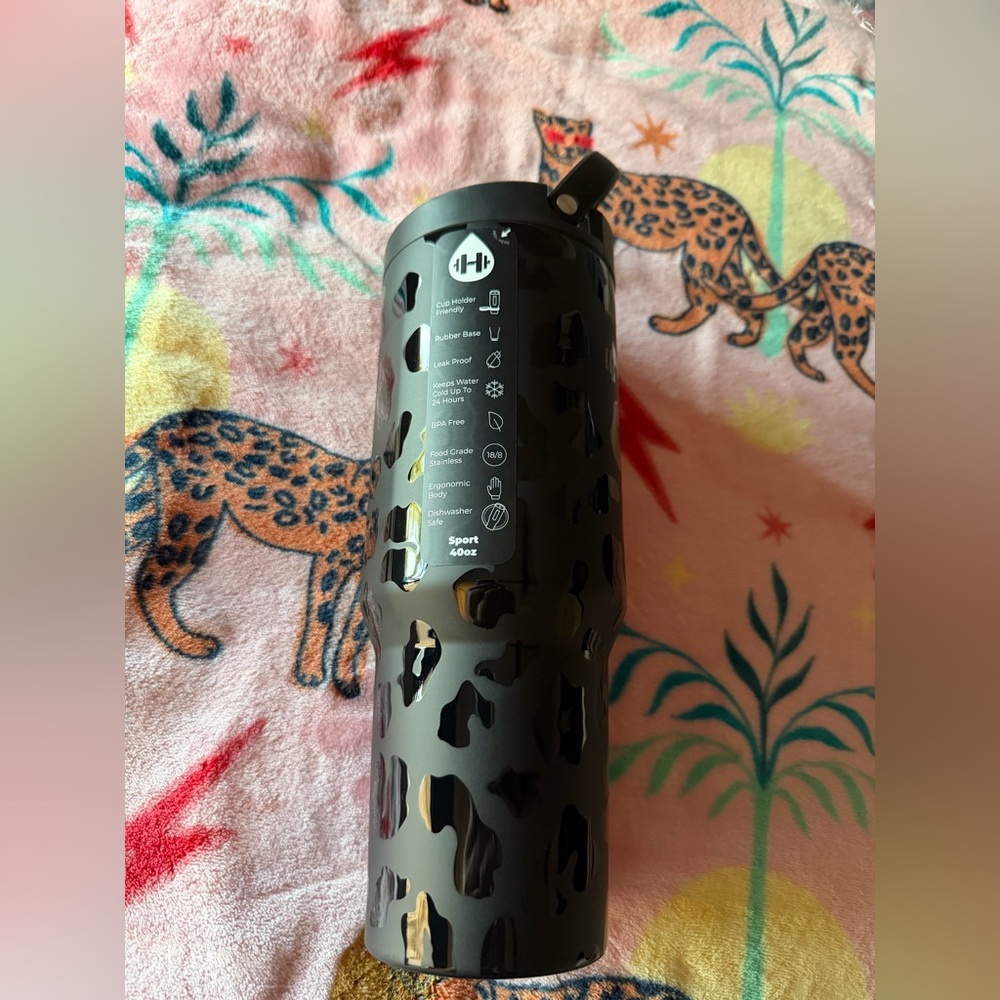 HydroJug Black printed Water Bottle